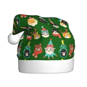 Christmas Santa Hat Holiday Xmas Hat for Adults New Year Festive Party Decor - Picture 1 of 7