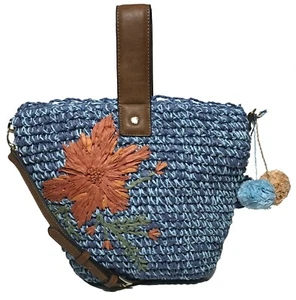 Cruz de paja para mujer Tommy Bahama, azul multicolor - correa ajustable - Imagen 1 de 5