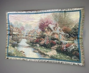 Vintage TAPESTRY Garden Home 71x46 Inches Painter Of Light %100 Cotton - Picture 1 of 14