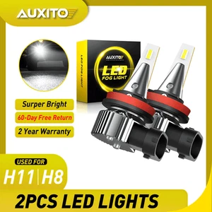 AUXITO LED Fog Driving Light H11 H9 H8 6500K Super Bright Bulbs 4000LM CANBUS - Picture 1 of 11