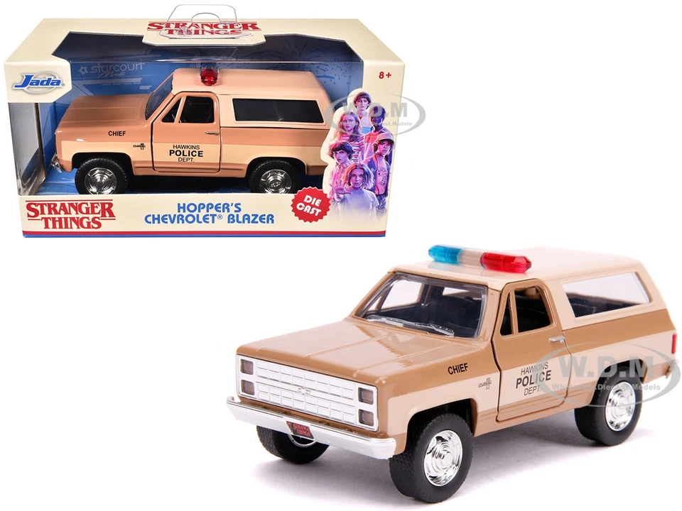 Stranger Things Hopper's 1980 Chevrolet Blazer Hawkins Police Jada 5'' 1 32