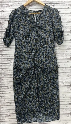 Conjunto Floral Casa Blanca Mercado Negro 2 Piezas Talla Falda 4 Top XS Manga 3/4 Azul Foto 1 de 4