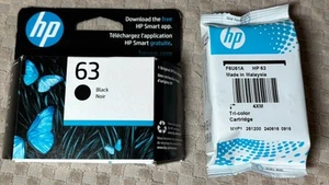 Cartuchos de tinta HP 63 negros y tricolores - Imagen 1 de 2