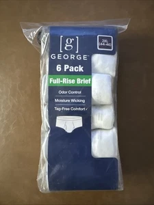 George Men's Cotton Stretch Boxer Briefs 6Pk Size 2XL - Picture 1 of 3