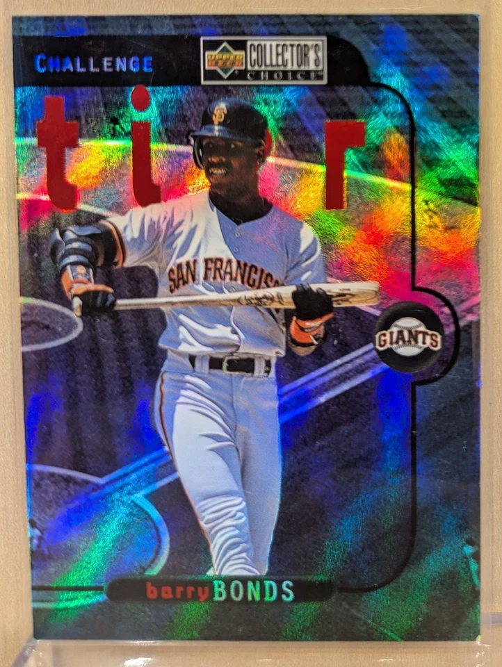 1997 UD Collector's Choice NEW FRONTIER #NF6 Barry Bonds RARE HOLOFOIL INSERT - Image 1 of 2