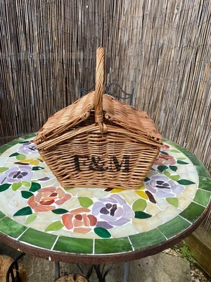 Fortnum and Mason Huntsman F&M Wicker Hamper Basket - Image 1 of 2