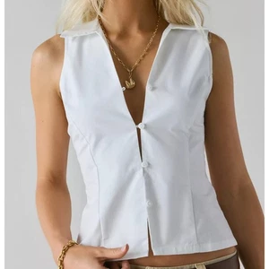 Urban Outfitters Algodón Abotonado Chaleco Estilo Camisa Ligera Calce Ajustado Talla M - Imagen 1 de 12