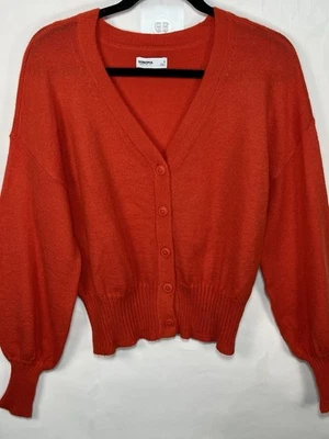 Кардиган женский Sonoma товары для жизни оранжевый на пуговицах спереди размер S многослойный б/у в отличном состоянии - Изображение 1 из 4