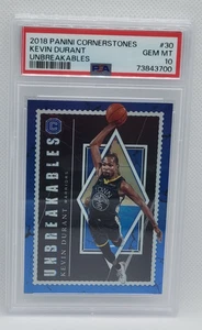 2018 Panini Cornerstones Kevin Durant Unbreakables PSA 10 #30 Warriors - Picture 1 of 2