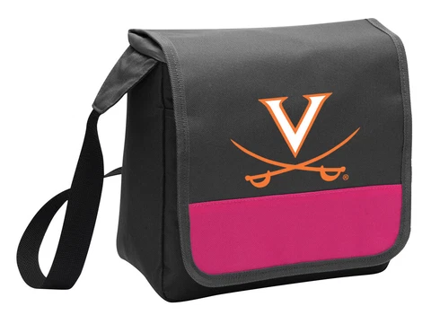 UVA Lunch Bag Girls Cooler Ladies Lunchbox Bags COOL VIRGINIA MESSENGER STYLE! Cover