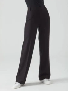 Ragno DE72PE Pantalons Femme Long Palazzo Jambe Large Noir Point Milan Viscose - Bild 1 von 5