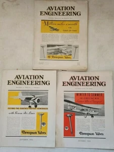 Revista de ingeniería de aviación, septiembre de 1932 octubre y mayo - válvulas Thompson - Imagen 1 de 5