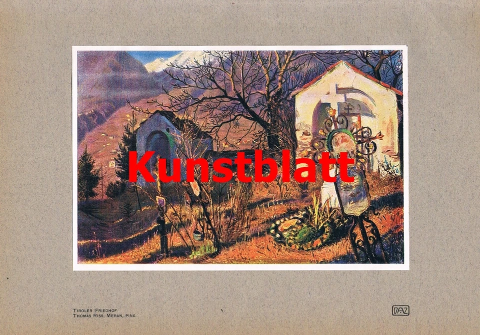 d101 2435 Thomas Riss Tiroler Friedhof Kunstblatt 1912 !!! - Bild 1 von 1