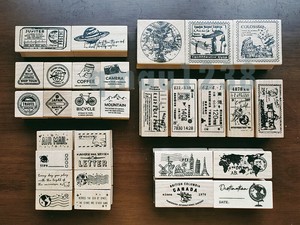 Wooden Rubber Stamp World Map Travel Scrapbooking Craft DIY Diary Postcard Decor