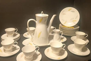 Vintage Rosenthal Bunte Blatter MCM Tea Coffee Pot Dessert Set 34pcs. Demitasse - Picture 1 of 21