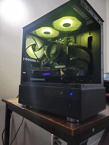 all black gaming pc perfect for 1080p gaming for fortnite rtx 2080 ryzen 5 5500 - Picture 1 of 12