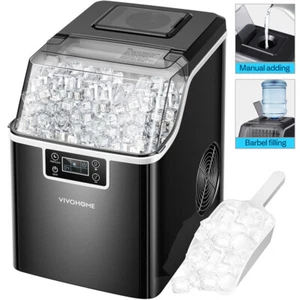 45Lbs/Day Countertop Ice Makers 2 Ways to add Water w/ Self Cleaning 24H Timer - Picture 1 of 9