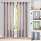 2 Panels Window Curtains Pure Natural Thick Light Filtering for Living Room