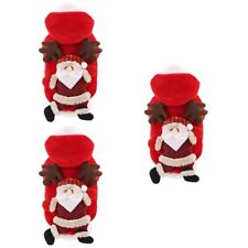  Set of 3 Red Christmas Pet Clothes Puppy Performance Costume