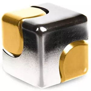 bopster cube fidget spinner giocattolo 360 dita focus metallizzato 2 colori antistress - Foto 1 di 11