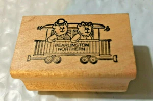 Bearlington Train Engine Rubber Stamp Kids TV Show 1990 Locomotive Vintage Rare - Picture 1 of 5