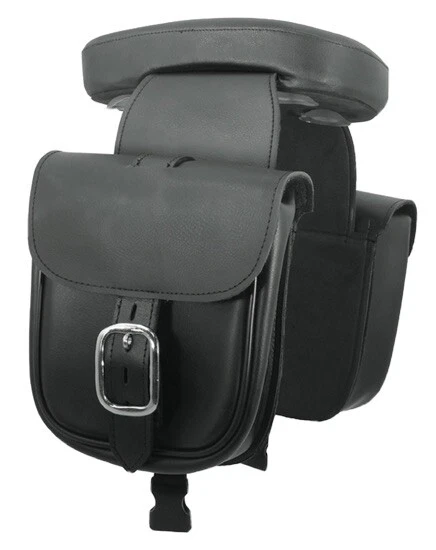 NEW LEtATHER PILLION SEAT AND SADDLEBAGS FOR HARLEY DAVIDSON LICENSED US DEALER - Image 1 of 1