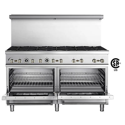 Cocina de gas propano líquido WILPREP 60" con horno doble 366.000 BTU capacidad 10 quemadores Foto 1 de 4