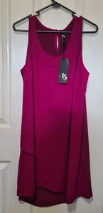 NWT TS Taking Shape Cherry pink Double Layered Stretch Singlet Top ~ Size 14 - Picture 1 of 8