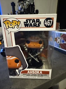 Funko POP! #467 Star Wars: The Mandalorian Hooded Ahsoka with Dual Sabers - Picture 1 of 2