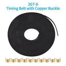 3D Printer Accessary 2GT Timing Belt Width 6mm 5M/16.4ft Length with 10 Y4V0