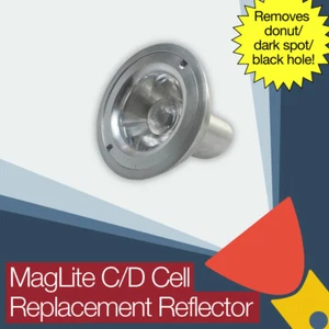 MagLite C/D Cell Replacement Reflector. Removes donut/dark spot/black hole - Picture 1 of 1