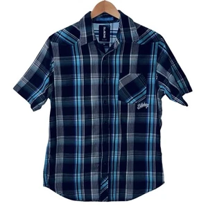 Camisa Billabong manga corta abotonada azul para hombre talla M vaquero costero occidental - Imagen 1 de 6