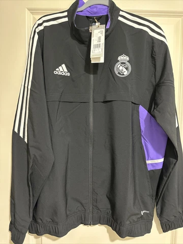 Real Madrid Mens Jacket LARGE Adidas Cover