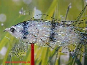 Streamer " Fiberfish Tiger " 3er Set, auf Schonhaken, barbless hook - Bild 1 von 1