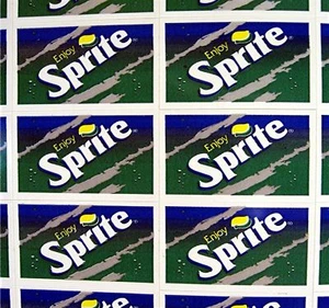 44 adesivi soda Enjoy Sprite Coca Cola USA foglio adv - Foto 1 di 2
