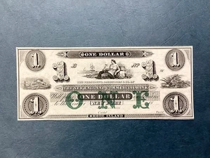~1860s $1 ONE DOLLAR NEW ENGLAND COMMERCIAL BANK - NEWPORT, RHODE ISLAND GEM UNC - Picture 1 of 2