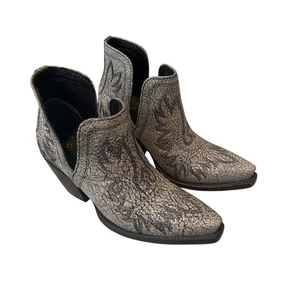 Ariat Dixon Embroidered leather pull-on bootie Blanco Size 5.5 B EUR 36 M - Picture 1 of 9