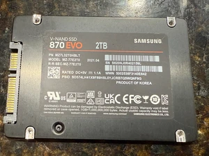 Samsung 870 EVO 2TB SSD V-NAND 2.5" SATA III 6Gbps Solid State Drive MZ-77E2T0 - Afbeelding 1 van 2