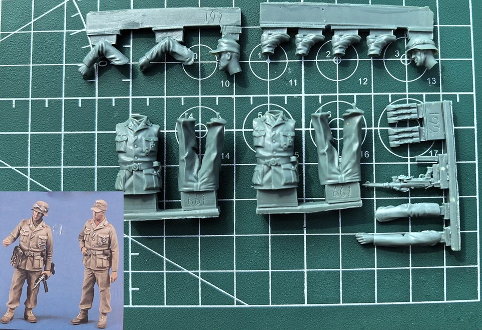 1/35 WWII German DAK Afrika Korps Officers Standing Kits VERLINDEN#661 (NO BOX) - Image 1 of 1