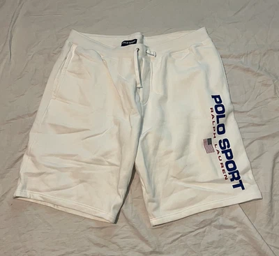 POLO RALPH LAUREN SPORT MENS PRE OWNED SWEAT SHORTS WHITE 3XLT - Image 1 of 2