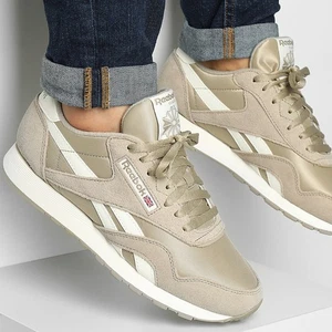 Zapatillas clásicas de gamuza y nailon para hombre Reebok todas las tallas beige cuero blanco RCNYBW1 - Imagen 1 de 12