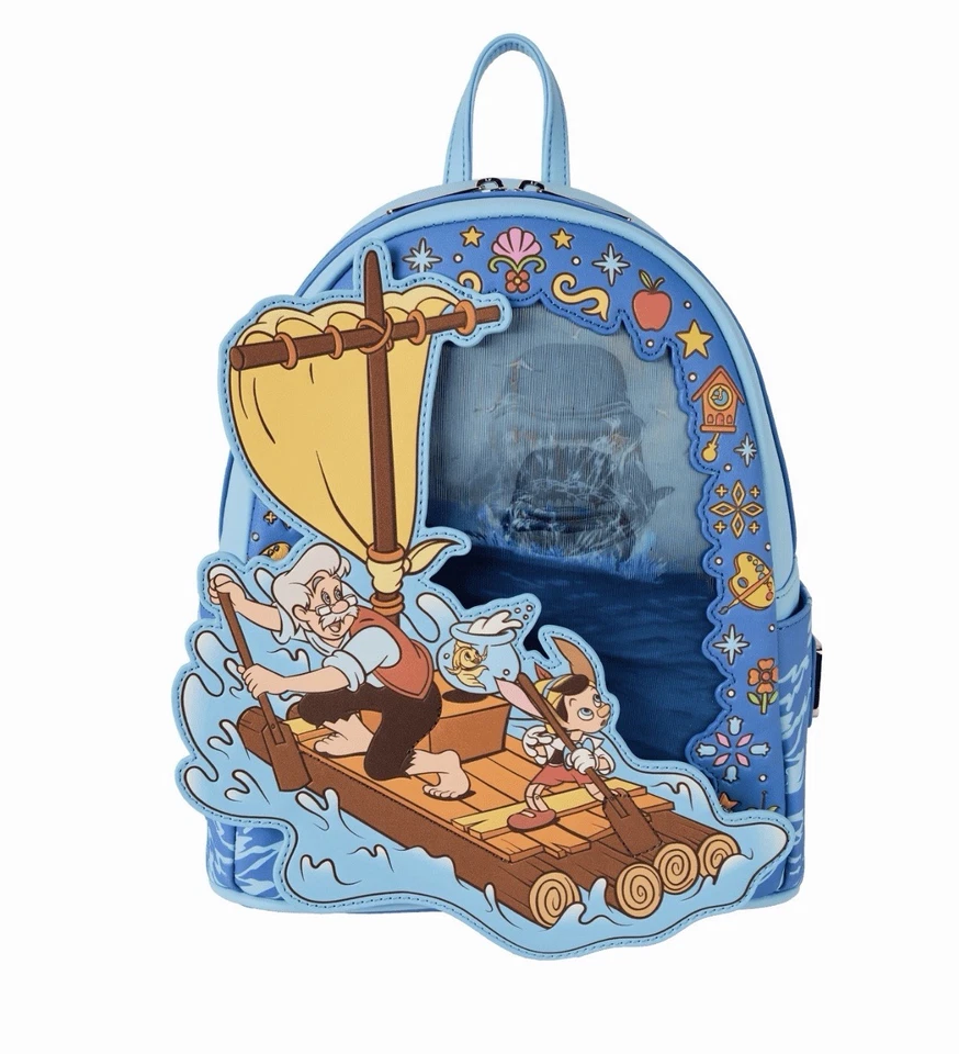 Mochila Loungefly Pinocho y Jepedoi Parques Disney Foto 1 de 1