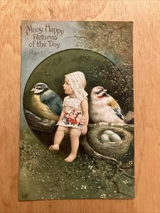 Viele glückliche Rückkehr Postkarte verschickt 1905 - Bild 1 von 4