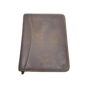 Vintage Franklin Covey braun Leder Reißverschluss 7 Ringe Planer 10" x 8" x 2,5" - Bild 1 von 10