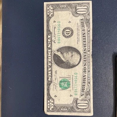 Billete de 10 dólares serie 1974.  Billete vintage. Foto 1 de 4
