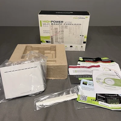 NIB Amped Wireless High Powered AC1200 Plug-In Wi-Fi Range Extension - Image 1 of 4