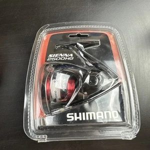 Shimano Sienna 2500 HG Spinning Fishing Reel - Red / Black (SN2500HGFGC) NEW - Picture 1 of 3