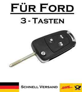 1x Klappschlüssel Gehäuse für Ford - Ersatz 3 Tasten PKW Funk Fernbedienung MS05 - Picture 1 of 5