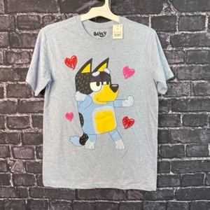 Bluey Men's MEDIUM Bandit Bingo Family Hearts Shirt Heart - Picture 1 of 7