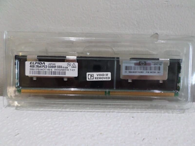 ELPIDA 4GB SERVER DIMM DDR2 PC5300(667) FULL-BUF ECC 1.8v 2RX4 EBE41FE4ACFT-6E-E - Image 1 of 4